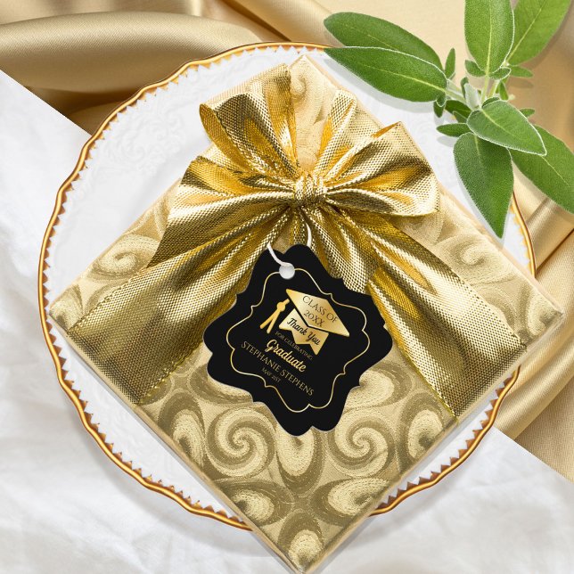 Gold Graduation Cap Class Jahr Vielen Dank Geschenkanhänger (Von Creator hochgeladen)