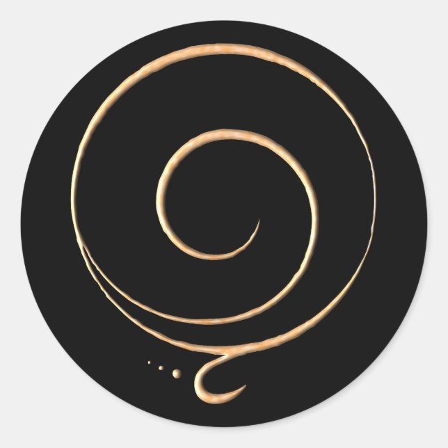 Gold Gratitude  Runder Aufkleber (Vorderseite)