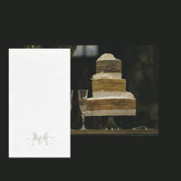 Gold & Grau Monogram Swash Script weiß