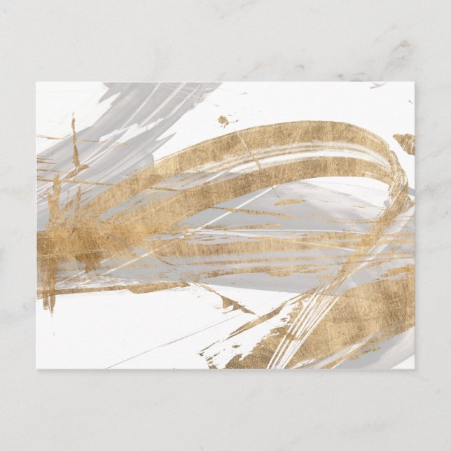Gold & Grau Postkarte (Vorderseite)