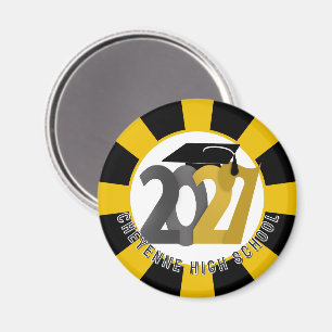 Gold Gray Abschlussjahrgang 2027 Magnet