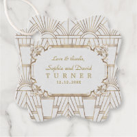 Gold Great Gatsby White Art Deco 1920er Hochzeit