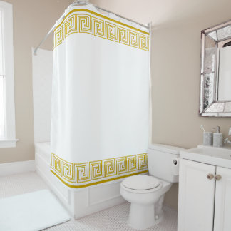 Gold Grecian Frieze Design Duschvorhang