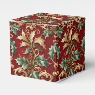 Gold Green Blätter Weihnachtsfeiertage Geschenkbox Geschenkschachtel
