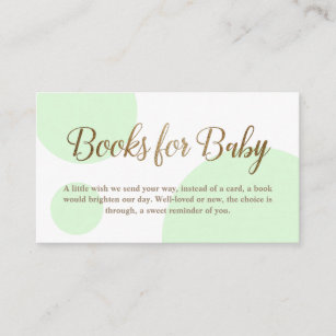 Gold Green dots Rhyme Anfrage Bücher für Baby Begleitkarte