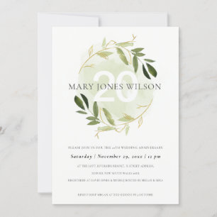 GOLD GREEN FAUNA WREATH JEDES JAHR JAHRESKARTE DANKESKARTE