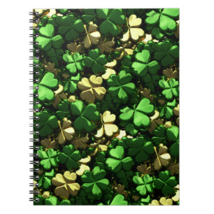 Gold Green Kleeblatts Notizblock