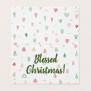 Gold Green Red Christmas Trees Muster