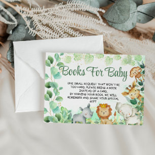 Gold Green Safari Tiere Niedliche Bücher für Baby Begleitkarte