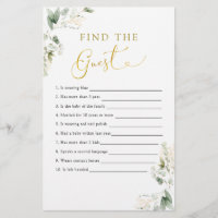 Gold Greenery Baby in Bloom Finden Sie den Gast