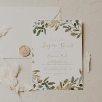 Gold Greenery Fall Bridal Lingerie Dusche