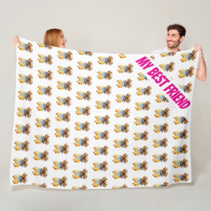 Gold Grooming Hund Personalisierte Elegante Kollek Fleecedecke