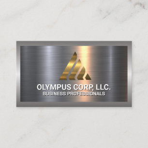 Gold Growth Corp Logo   Metallischer Hintergrund Visitenkarte