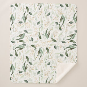 Gold Grün Foliage Elegant Weiß Romantisch Sherpadecke