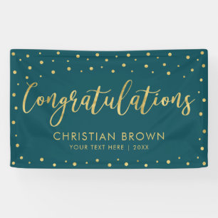 Gold & Grün   Gratulationsparty, Eventbanner Banner