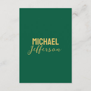 Gold grüne Farbe elegante moderne minimalistische  Begleitkarte