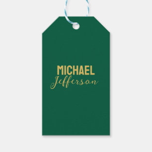 Gold grüne Farbe elegante moderne minimalistische Geschenkanhänger