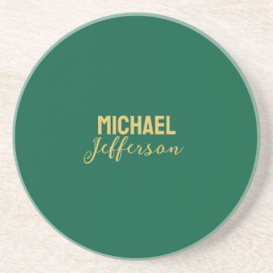 Gold grüne Farbe elegante moderne minimalistische Getränkeuntersetzer