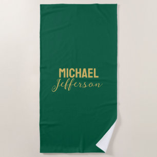 Gold grüne Farbe elegante moderne minimalistische  Strandtuch