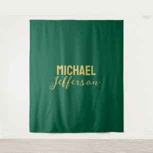 Gold grüne Farbe elegante moderne minimalistische Wandteppich