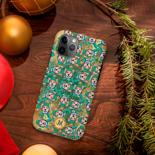 Gold Grüner Corgi Süßer Hund Weihnachten Case-Mate iPhone Hülle