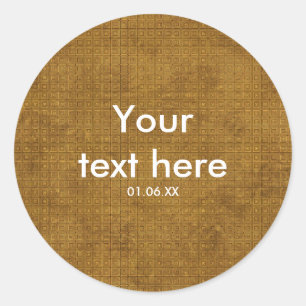 Gold Grunge Squares Gastgeschenk Stickers