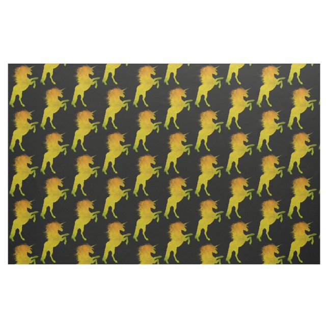 Gold Grunge Unicorn Stoff (Fat Quarter (45,7 x 55,9 cm))