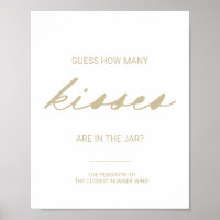 Gold Guess Wie viele Kisses Brautparty Game