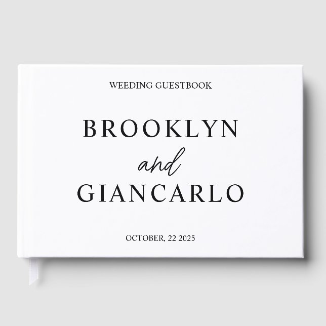 Gold Guestbook ・ Modernes Gästebuch für Hochzeiten (Vorderseite)