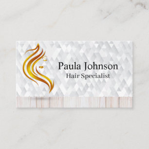 Gold Hair Beauty Logo Kosmetik Visitenkarte