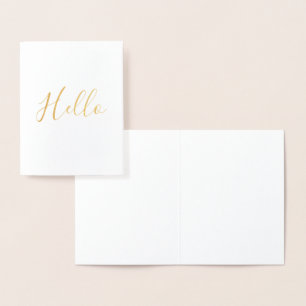 Gold Hallo Folienkarte