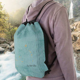 Gold hält Minimalistischen grünen Grunge Text Sportbeutel