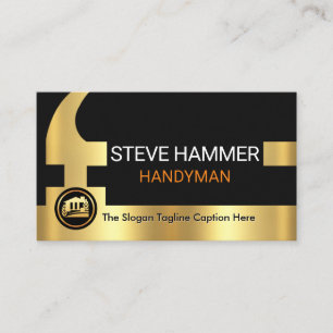 Gold Hammer Ihr Name Griff Visitenkarte