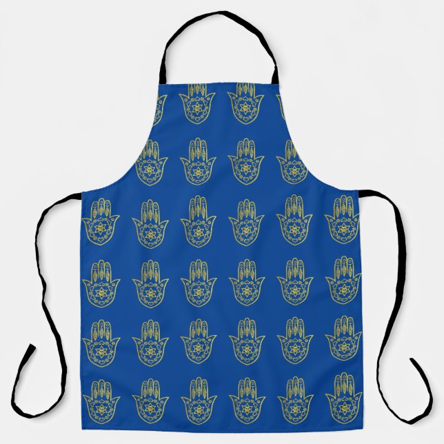 Gold Hamsa Hand of God Apron Schürze (Vorderseite)