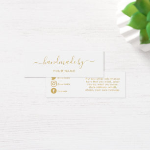 Gold Handmade by, Social Media Insert Card
