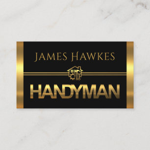 Gold Handyman Werkzeug Panels Visitenkarte