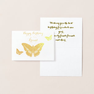 Gold Happy Birthday Friend Foil Card Folienkarte