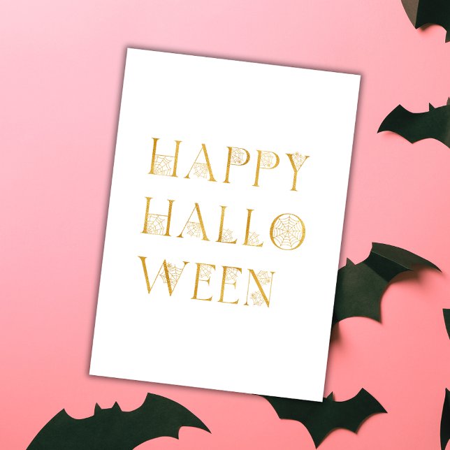 Gold Happy Halloween Card Karte (Von Creator hochgeladen)