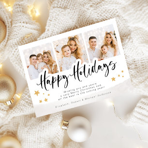 Gold Happy Holidays Foto Weihnachten