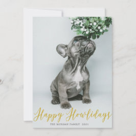 Gold Happy Howlidays ⎢ Foto Holiday Card Feiertagskarte