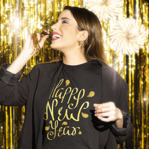 Gold Happy New Year T-Shirt