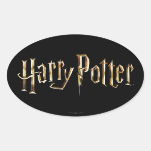 Gold Harry Potter Logo Ovaler Aufkleber
