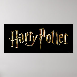 Gold Harry Potter Logo Poster