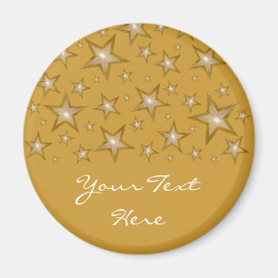 Gold hat Kühlschrankmagnetgold "Ihres Textes" in Magnet