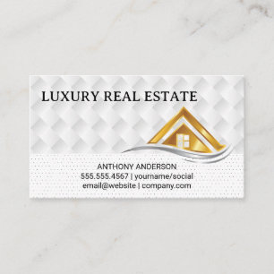 Gold Haus Logo Immobilien-Logo Visitenkarte