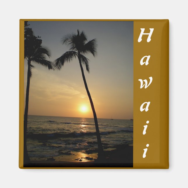 Gold Hawaiian Sunset Magnet (Vorne)