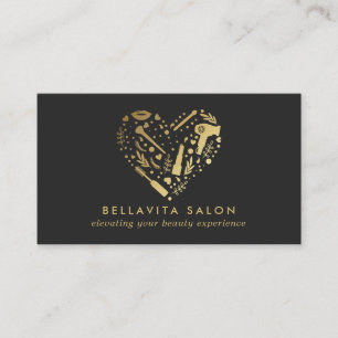 Gold Heart Friseursalon Visitenkarte