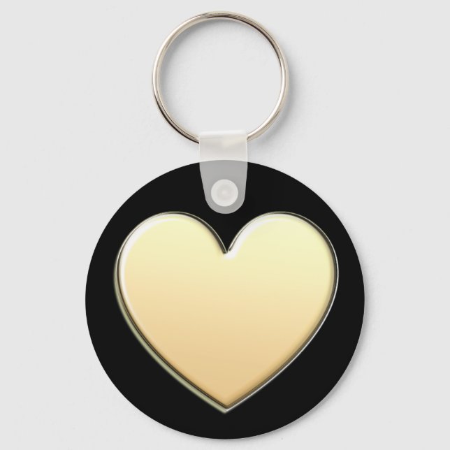 Gold Heart Keychain Schlüsselanhänger (Vorderseite)