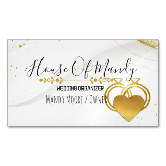 Gold Heart Luxus Moderne Professionelle Markenbild Magnetische Visitenkarte