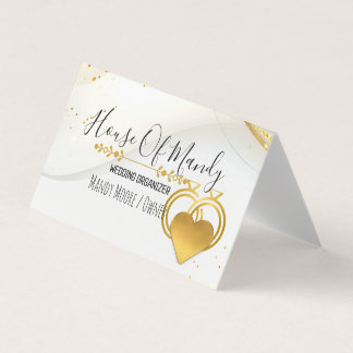 Gold Heart Luxus Moderne Professionelle Markenbild Visitenkarten